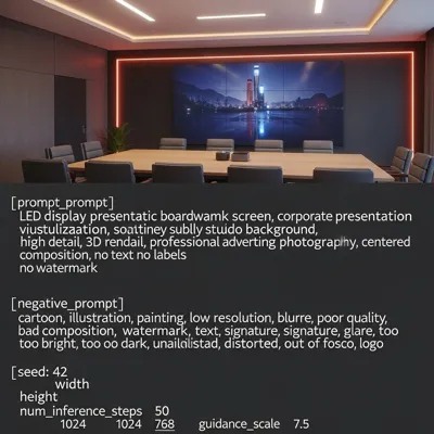 LED obrazovka v konferenčnej sále