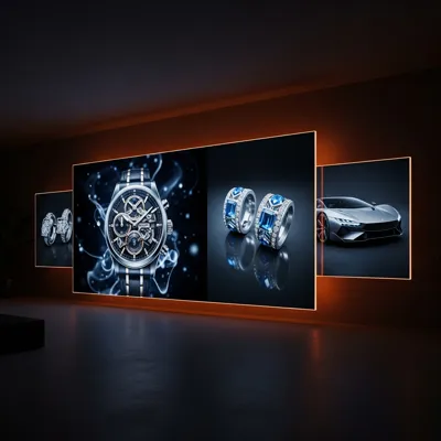 LED obrazovka v showroome