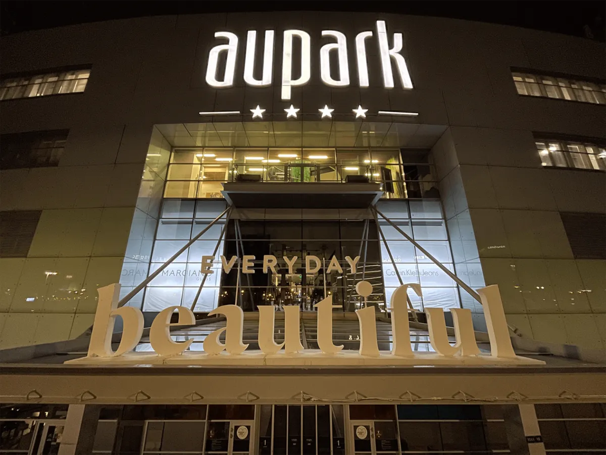 3D písmená — Aupark Bratislava