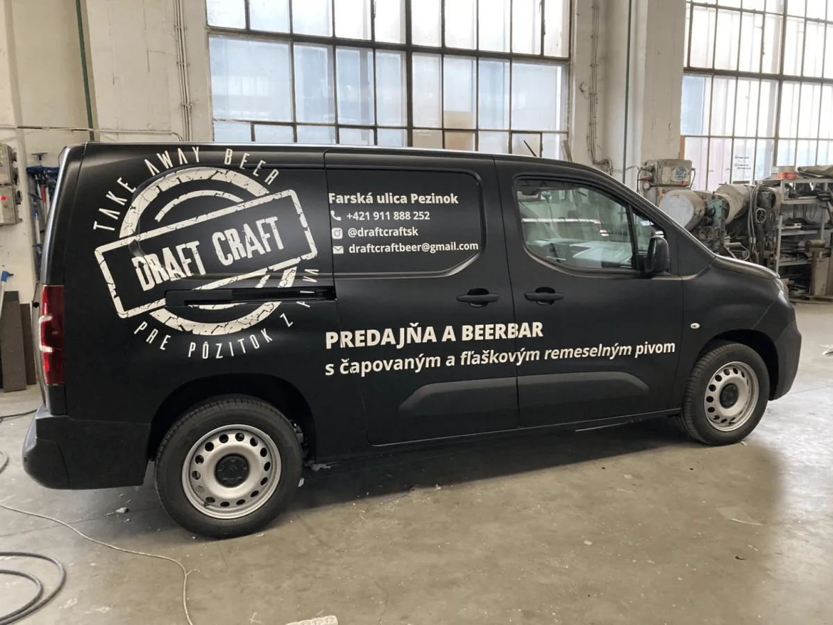 Polep dodávky — Draft Craft